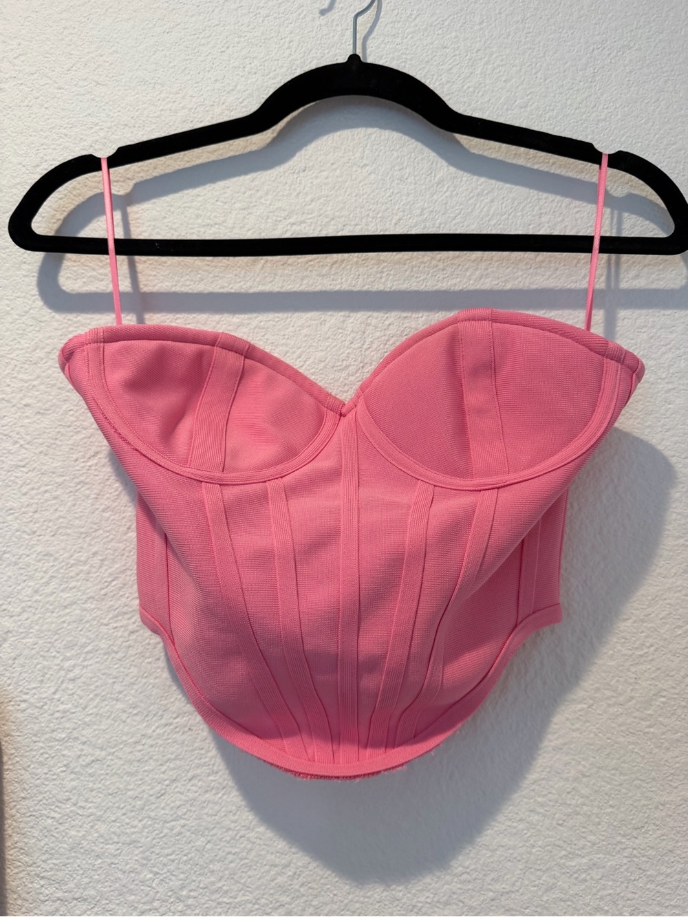 Pink Structured Bustier Crop Top FashionNova XS